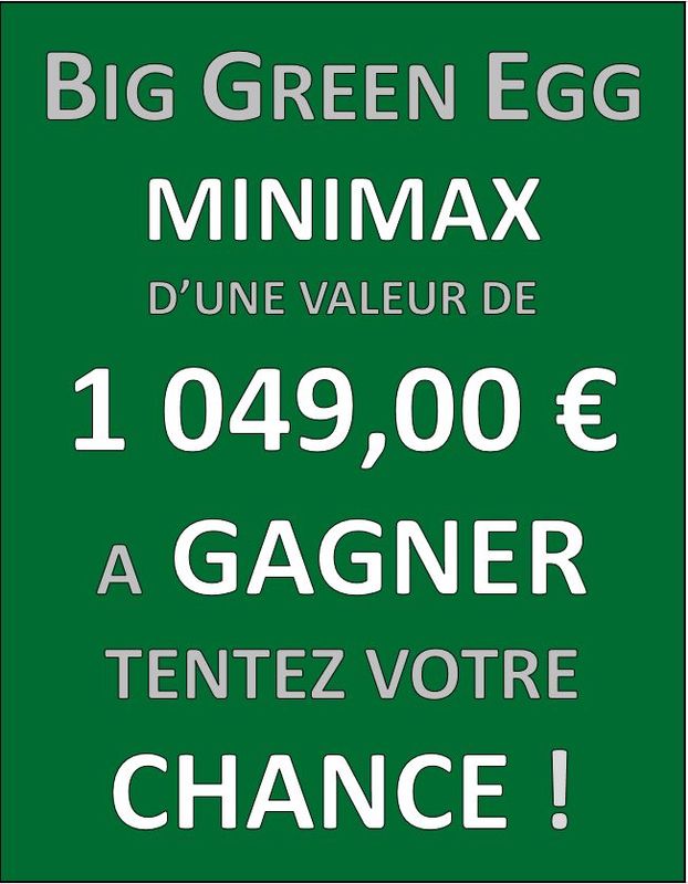 Grand jeu concours BIG GREEN EGG à Villefranche sur Saône (69)